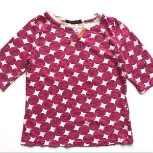 Morgan & Milo pink dot slub cotton top size 7